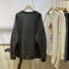 Sweatshirt for Women Oversize Fleece Thickened Loose Round Neck Casual Cartoon Pullover Long Sleeve Winter Sweatshirt Top
