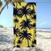 Toalla de Playa Palmera Tropical, Algodón Suave de Secado Rápido, Diseño Colorido de Atardecer y Palmera sobre el Océano para Uso en Piscina de Verano Toalla de Baño