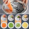 3Pcs Stainless Steel Pot Vegetable Cutter Slicer Drain Basket Sieve Colanders Kitchen Tool Grater Strainer Rice Washing Filter