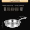 Stainless Steel Nonstick Frying Pan With Glass Lid For Even Heating And Ergonomic Grip Kitchen Cookware