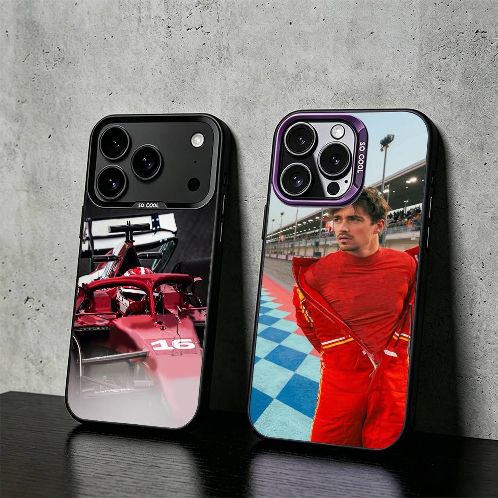 Charles Leclerc-Racing car Phone Case For iPhone 17,16,15,14,13,12,11 Plus,Pro Max,XS,Colored silver phone case