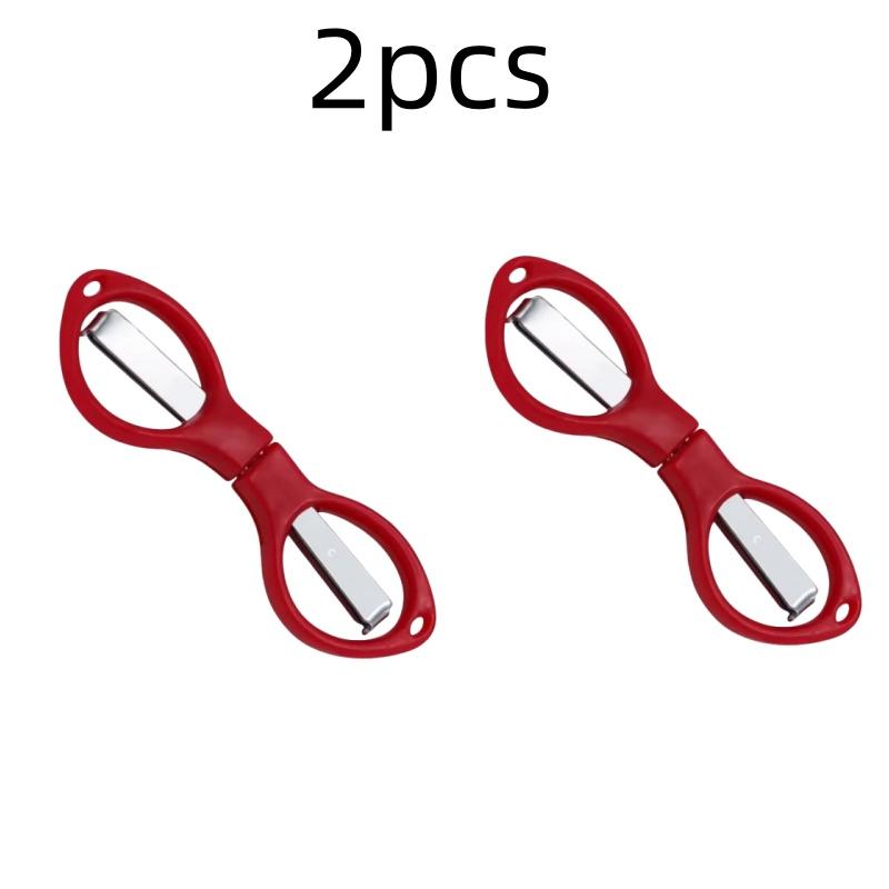 Simple Portable Folding Scissors Solid Color Glasses Shape Paper Cutters Students Handmade DIY Tools School Office Supplies
