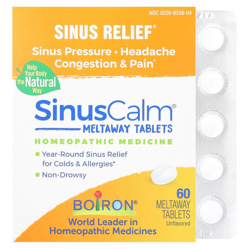 SinusCalm®, Sinus Relief, Unflavored, 60 Meltaway Tablets