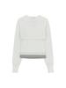 TUOMIO Two Tone Cardi Set [White]
