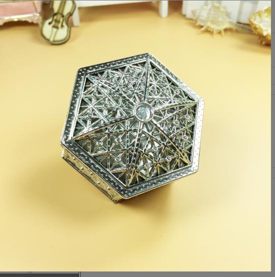 1Pc Vintage Creative Plastic Hexagon Candy Box for Wedding Chocolate Treat Gift Box Unique Party Favors Packaging