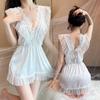 Sex Underwear Lace Perspective Loungewear Suspender Low Cut Fashion Onesie Pure Desire Hollow Sexy Nightdress