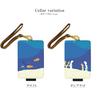 Grand Cinq Women's and Men's Pass Case (with Anti-Fall Strap & Button) - Sea Creatures, Coral, and Clownfish Design, IC Card Case for Commuting and