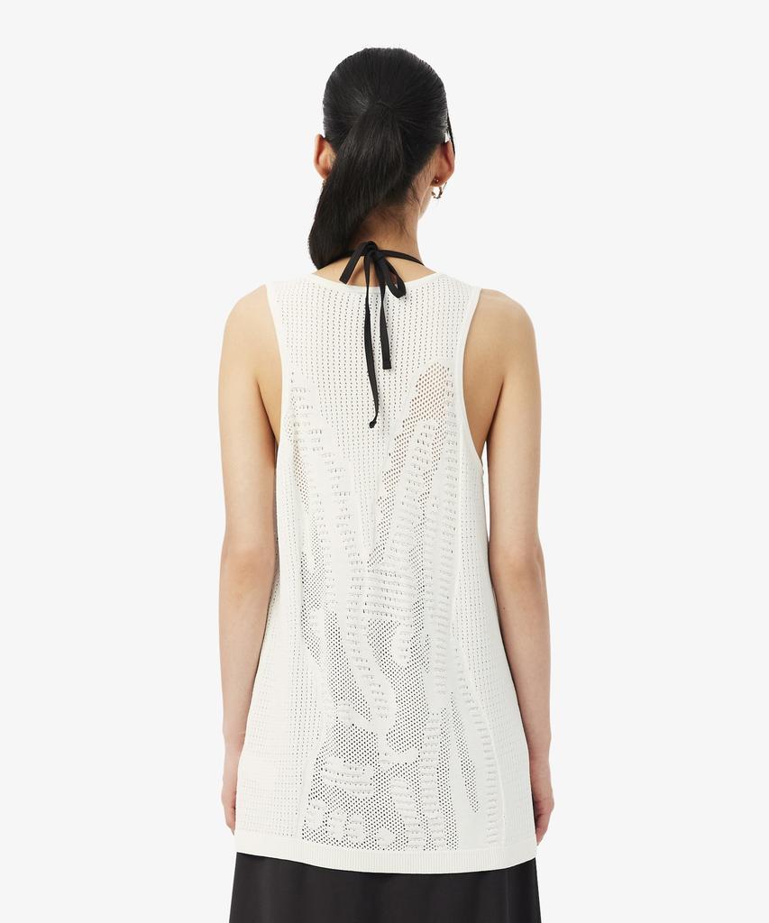 LACOSTE Women'S Mesh Sleeveless Sweater Af9854-56G 70V