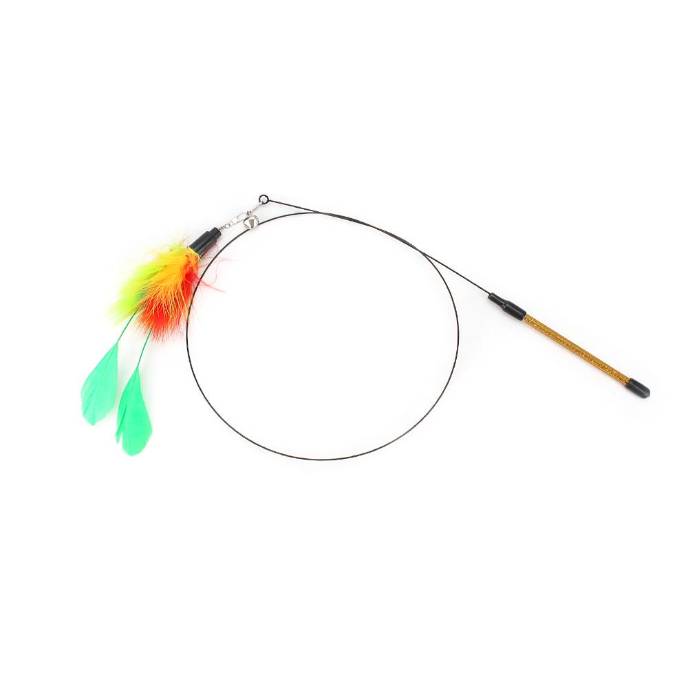 5pcs Feather Teasing Cat Stick Replacement Head Cat Toy Kitten Interactive Toys Pet Supplies