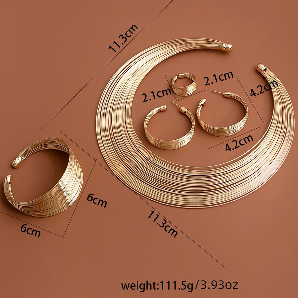 Classic Retro Ethnic Multi-layer Necklace Jewelry Set Vintage Ethnic Traditional Jewelry Set