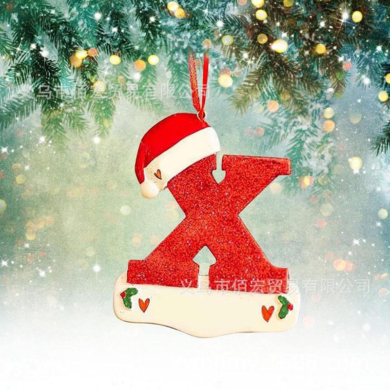 1pc Christmas Tree Decoration for Home 2025 Letter Pendant Pendant Xmas 2026 New Year Decor Ornament Noel supplies accessories