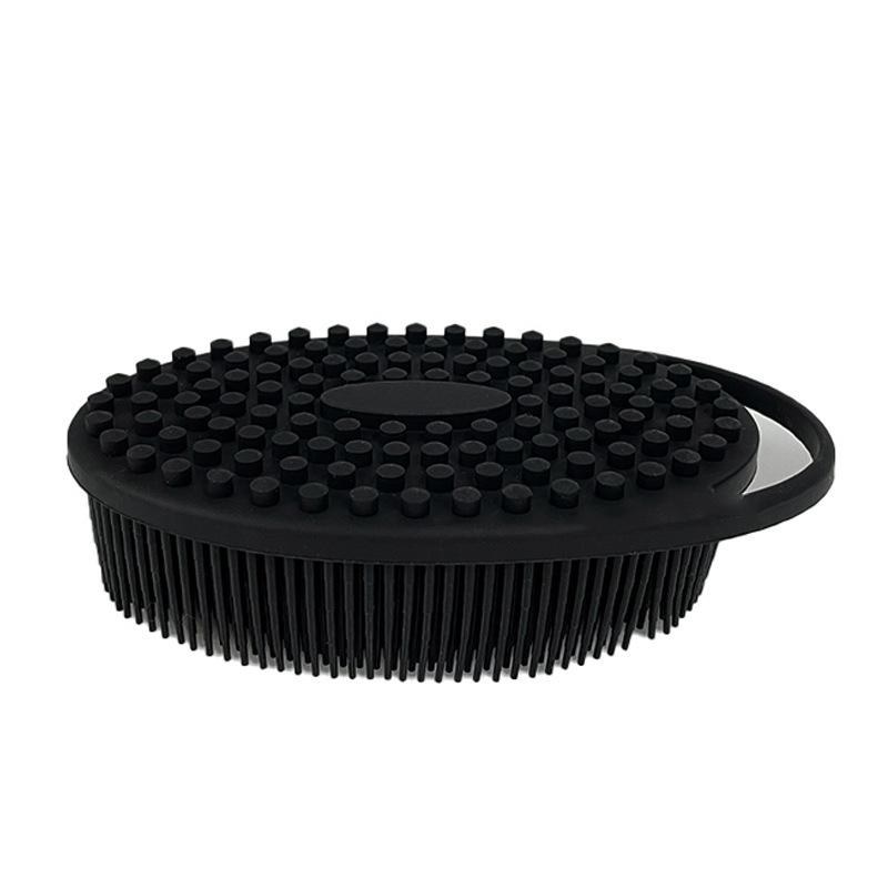 Silicone Double-Sided Bath & Scalp Brush with Lanyard for Baby & Adult Sensory Cleaning
