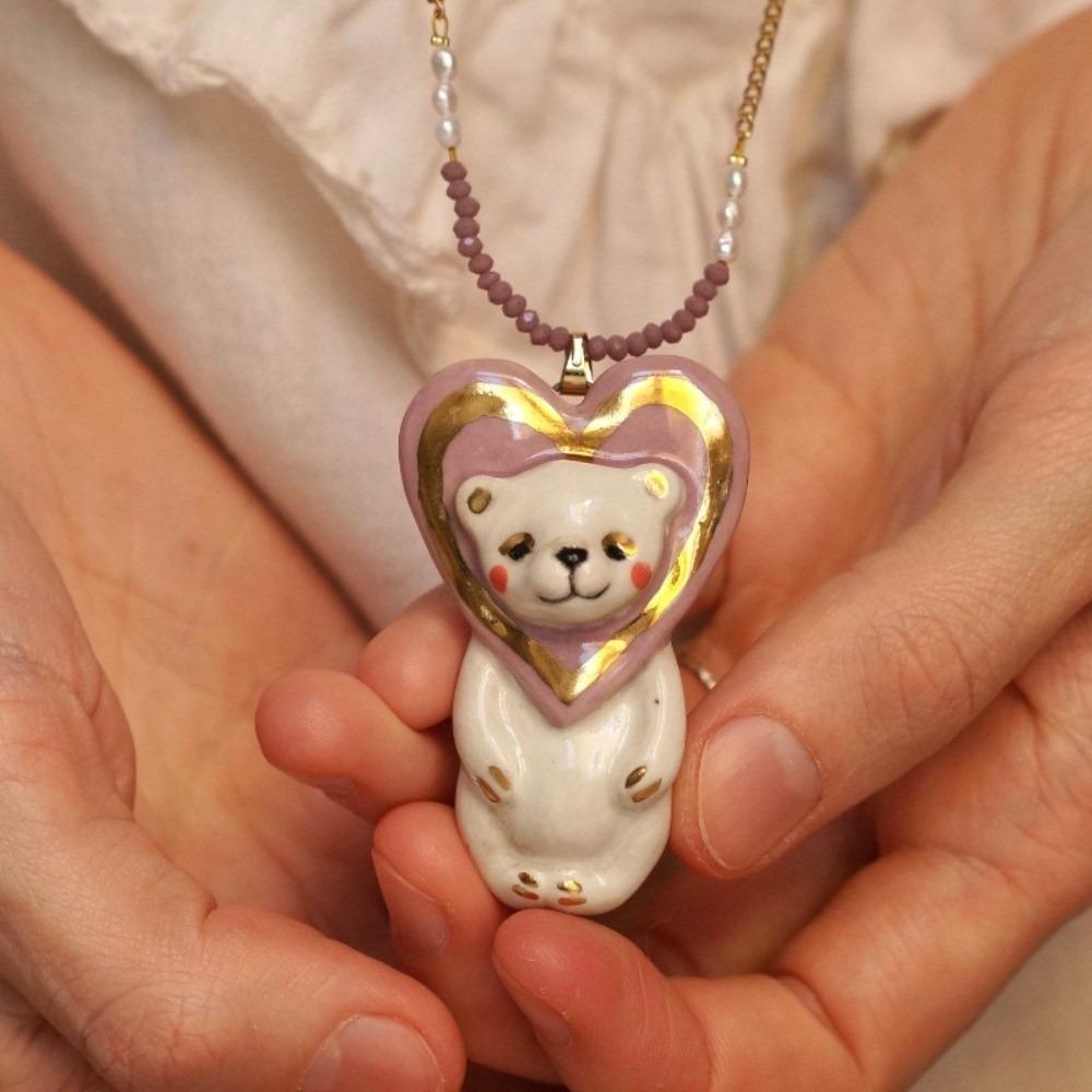 Vintage Childishness Necklace Cartoon Clavicle Necklace  Fashion Accessory