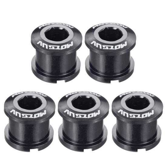 

5 шт./компл. Болт для шатуна велосипеда, антиокислительный, не выцветающий, из алюминиевого сплава, фиксирующая пластина, болт для звезды, велоаксессуары чёрный