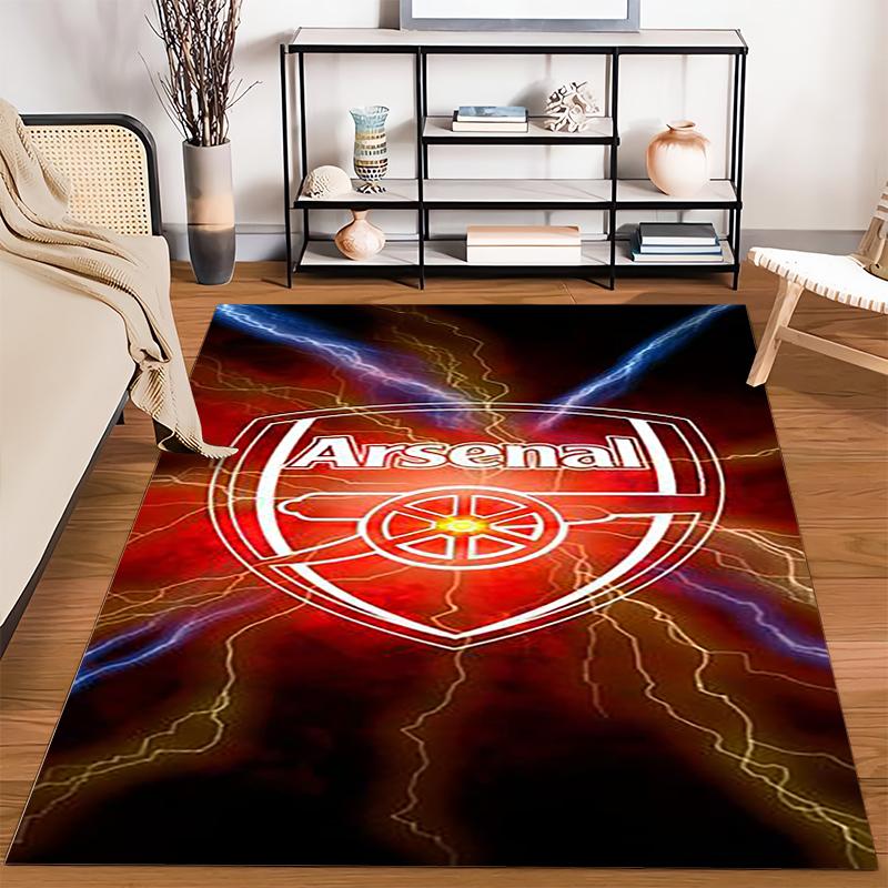 Arsenal Logo Design Carpet with Vibrant Colors and Bold Style Suitable for Use As an Anti-slip Game Mat for Living Room and Bedroom Sofas