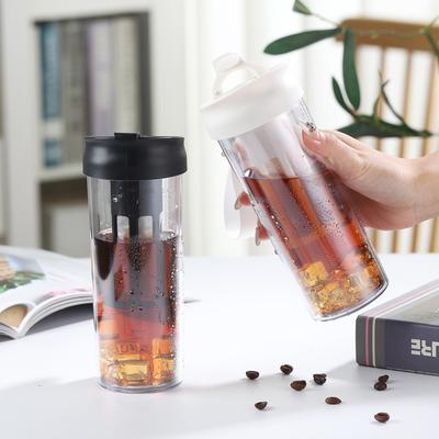 Przenośne Butelki na Wodę do Kawy Filtrowanej Lodówka Cold Brew Kawiarka Butelka na Herbatę Owocową z Sitkiem Piknik Kemping Napój