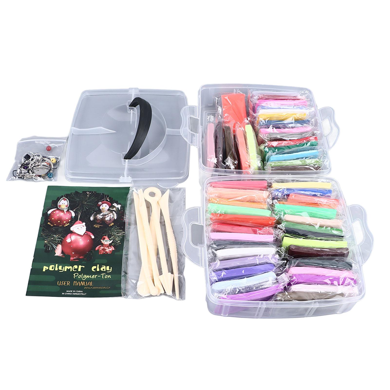 

Набор из 48 цветов моделирующей глины Мягкий Легкий Безопасный Легко формующийся Набор полимерной глины для детей старше