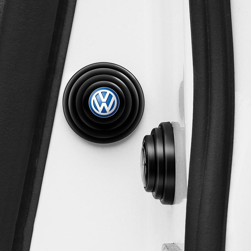 2026 Hot Valve Stems Caps 4Pcs Car Door Shock Trunk Protection Pad Auto Accessories For Volkswagen VW Golf Tiguan Jetta GTI Transporter P