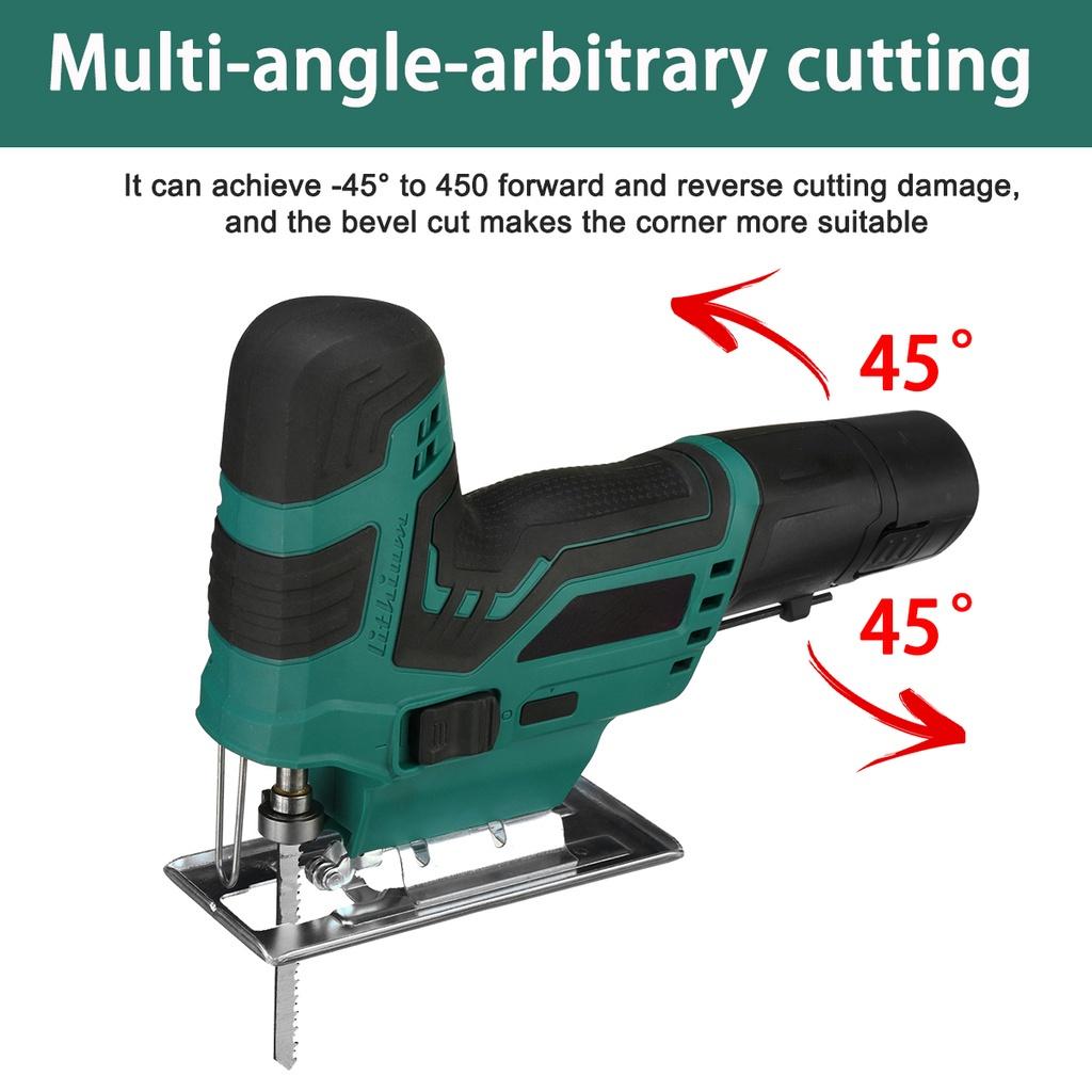 12V 30000RPM 65mm Cordless Jigsaw Electric Jig Saw Multi-function Woodworking Tool for Battery