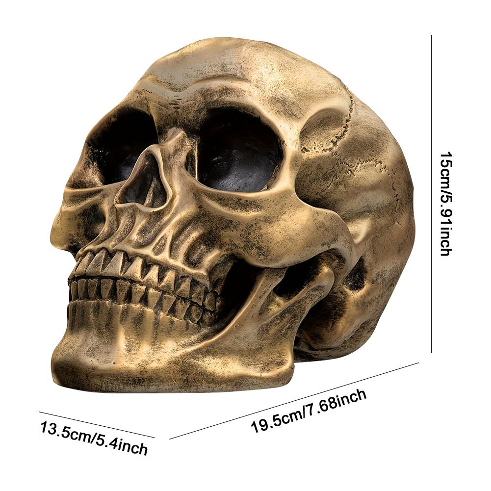 Halloween Skull Shaped Figurine Resin Horror Skull Statue Handicrafts Personalized Sculptures Ornaments for Holiday Party Decor