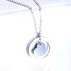 18K Gold Versatile Glossy 15MM Hollow Heart Necklace – Customizable Laser Logo