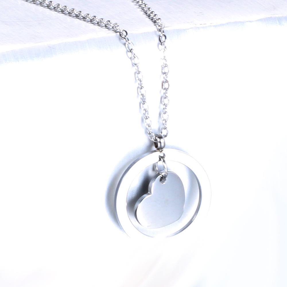18K Gold Versatile Glossy 15MM Hollow Heart Necklace – Customizable Laser Logo