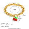 European & American Fashion Temperament 18K Gold-Plated Stainless Steel Fruit Beaded Personalized Women's Bracelet