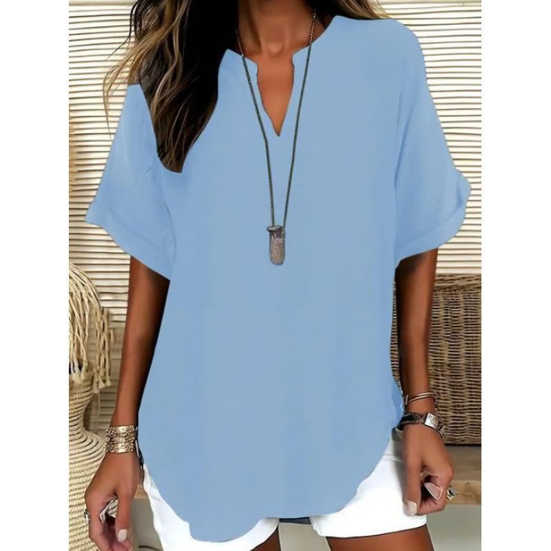 1116 Spring Hot Sale Fashion Carnival Printed Popular Women's V-Neck Short Sleeve T-Shirt European