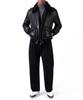Strike Aviator Lambskin Bomber Jacket (Black)