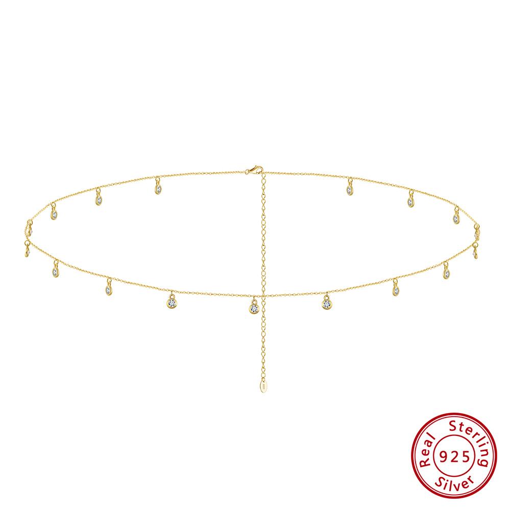 RINNTIN CW01 New Ladies Sexy Waist Chain 925 Sterling Silver Body Chain Fashion Bikini Summer Ladies Waist Chain