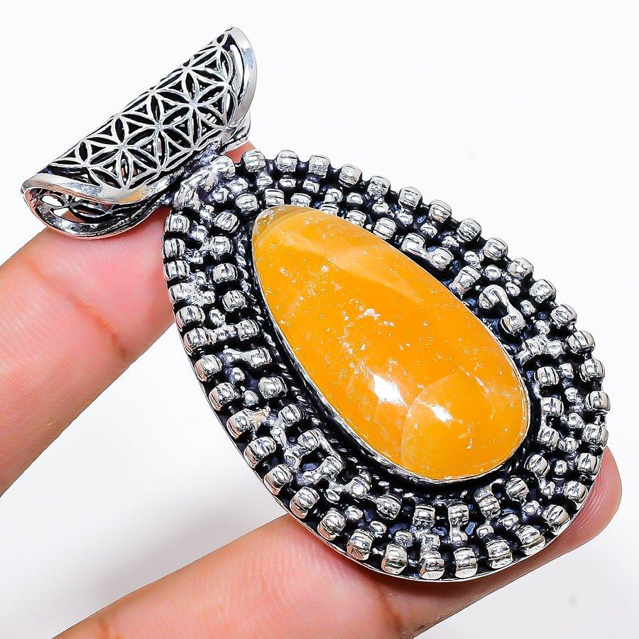 

Natural Septerian Noodal Gemstone 925 Sterling Silver Gift Pendant 2.48 C7j41