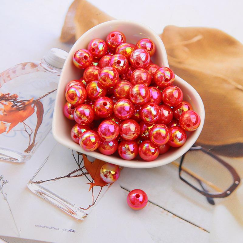 Acrylic Imitation Pearl AB Color Round Beads for DIY Jewelry Bracelets