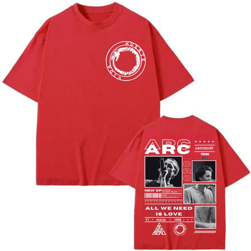 Canserbero All We Need Is Love Muerte Vida Tshirt Fashion Hip Hop Short Sleeve TShirt Men Women Oversized Cotton Tshirts