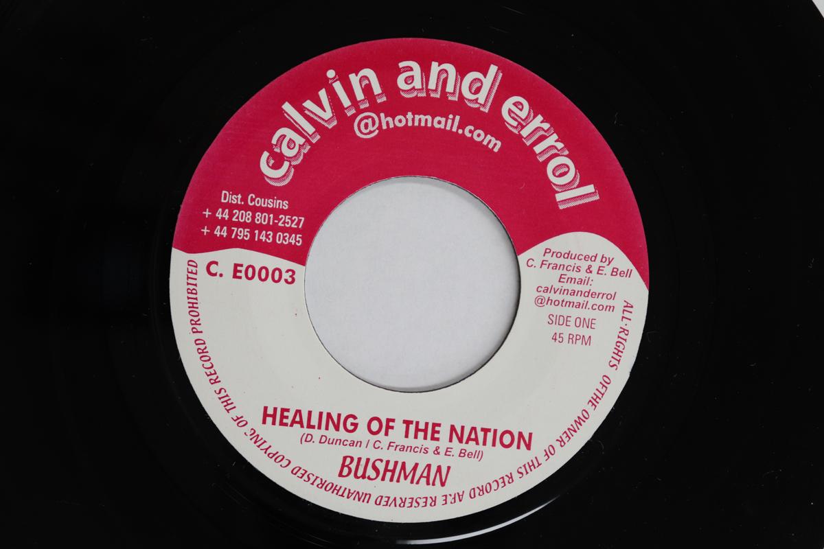 

7inch Record BUSHMAN - Healing Of The Nation / Version CE0003 CALVIN AND ERRO 2003 UK Reggae, Ska & Dub Used