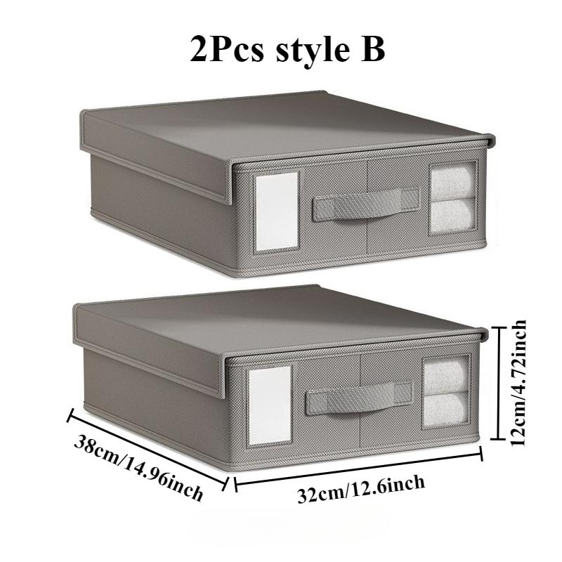 Creative Bed Sheet Storage Box Clothing Fabric Sheet 4-piece Organizer Wardrobe Blanket Quilt Cover Non-woven Storage Box