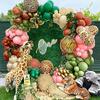 1Set, Safari Park Jungle Balloon Flower Arch Set Tropical Theme Party Supplies Birthday Wedding Graduation Gold White Decoration