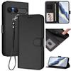 For Sony Xperia 10 VII Leather Case Wallet Stand Phone Cover with Wrist Strap
