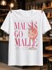 Mausis Go Malle Rosa Typografische Gruppenreise Design Mit Spritzglas Namen Und Sonnige Party-Stimmung Unisex Alle T-Shirts