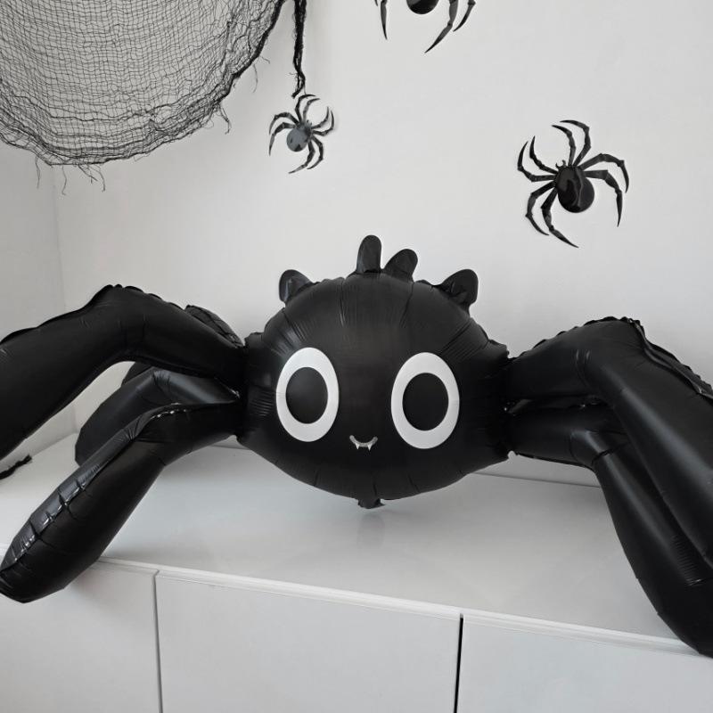 Halloween 3D Black Spider Balloon Ghost Festival Party Decorations Trick Toy Balloon Halloween Party Supplies Inflatable Ballon