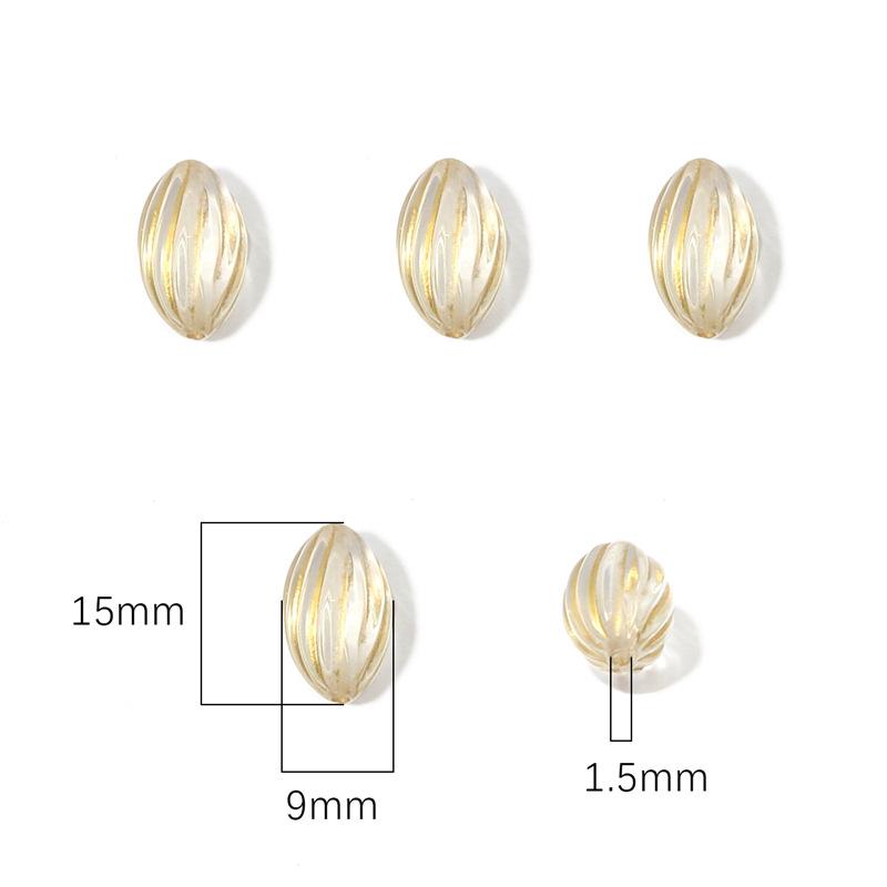 Baroque Gold-painted Acrylic Beads for DIY Necklace & Bracelet Accessories