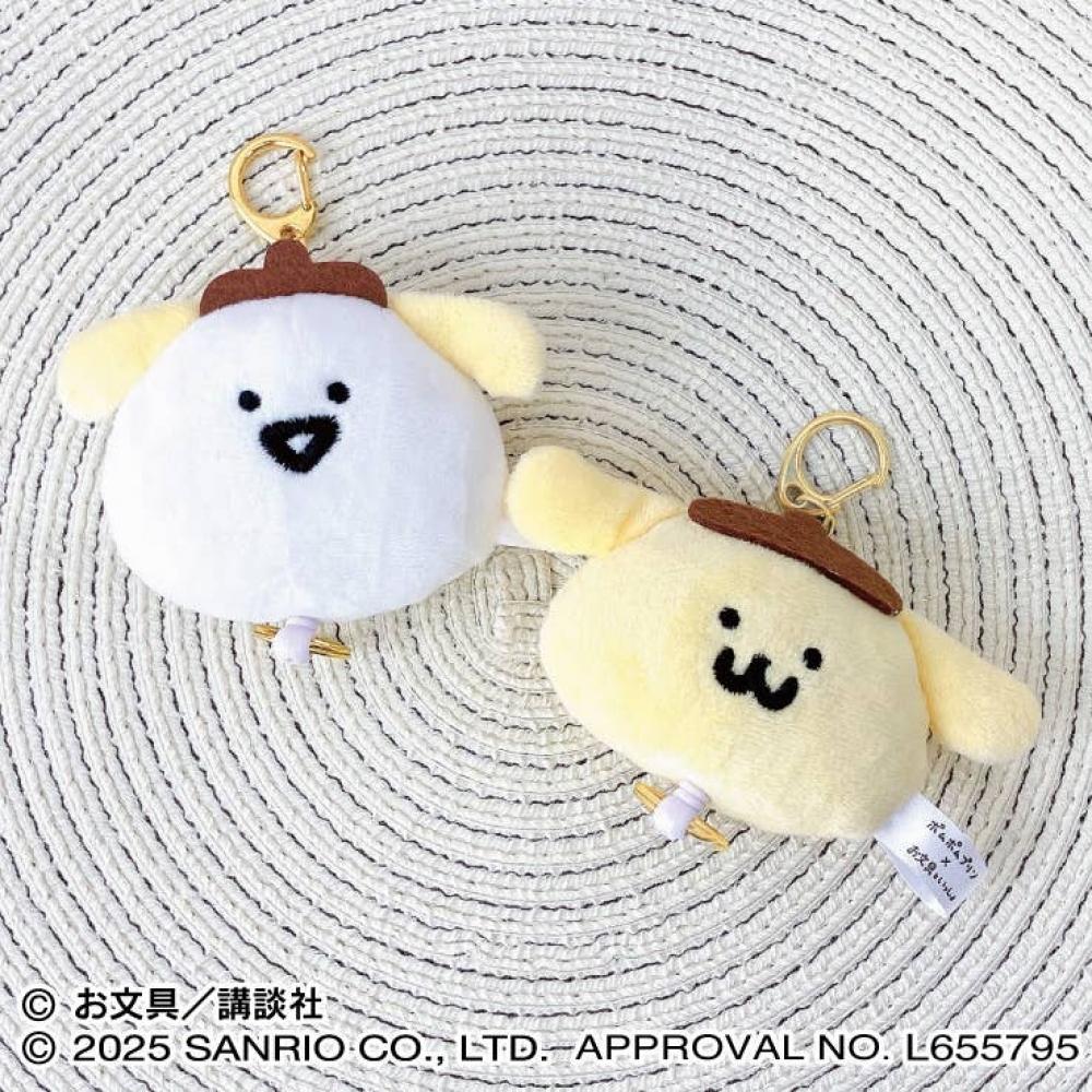 Sanrio Pompompurin X Obungu  Mascot With Reel 1. Stationery