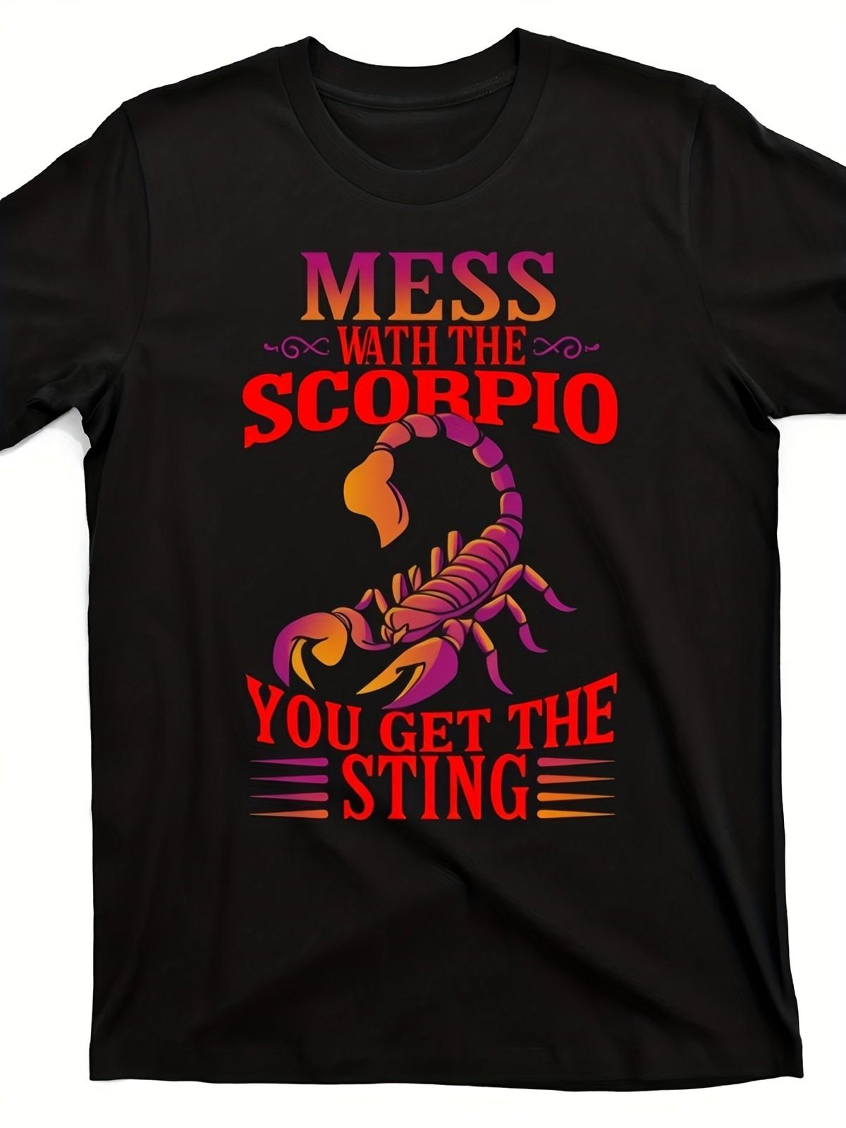 Men s & Women s Scorpio Zodiac T-Shirt - Scorpio Symbol & Astrological Sign Gr S