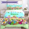 3pcs Custom Name Numberblocks Bedding Set Duvet Cover Closure Includes 1 Duvet Cover & 2 Pillowcases, Soft and Comfortable for All Seasons.