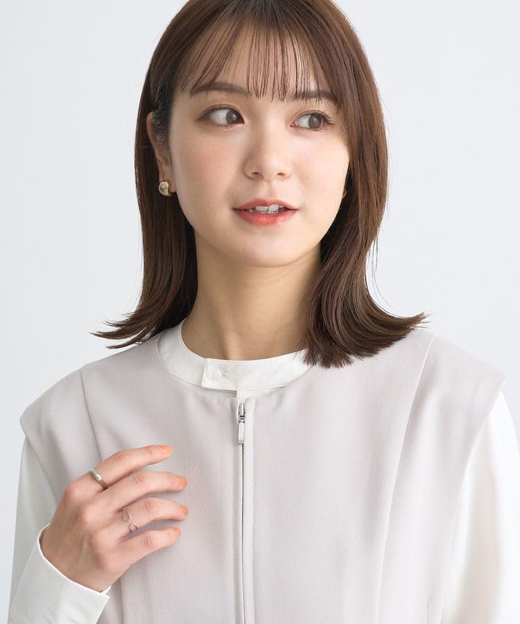 Music Outerwear Peplum Zip Gilet for Beige [earth & Ecology] Women,