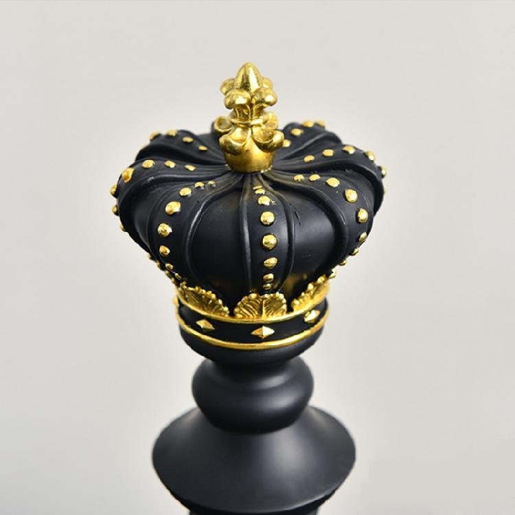 Resin Chess Pieces Board Games International Chess Figurines Retro Home Decor