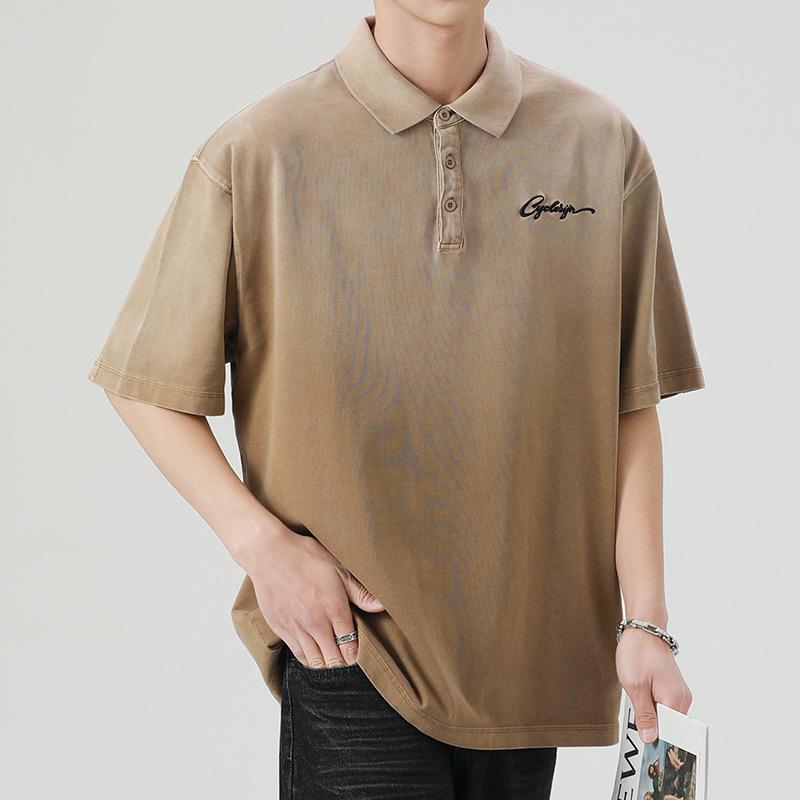 Summer Thin Short-sleeved POLO Blouse for Mens Latest Comfortable Fit Lapel Half-sleeved T-shirt Top M