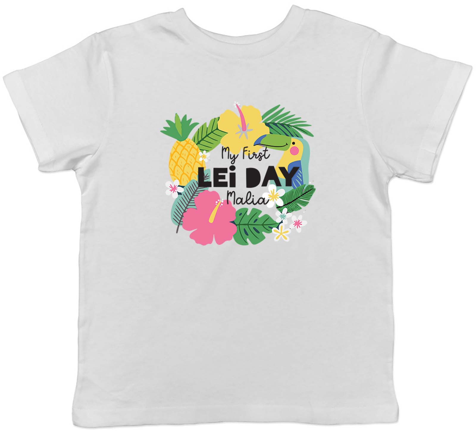 Personalised My First Lei Day Kids T-Shirt Hawaii Hawaiian Tropical Children 110