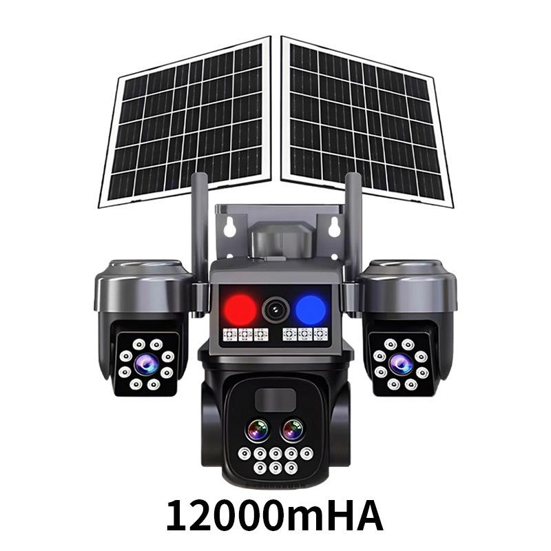 Dual-Lens Solar-Powered Surveillance & Zoom Camera
