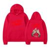 Anuel AA Hoodie Unisex Double Sided Fleece Sweatshirt, Real Hasta La Muerte Red Script & Tattooed Hands Rosary Print, Latin Trap Hip Hop Streetwear