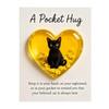 Cat Memorial Pocket Hug with Inspirational Card Emotional Support Heart-Shaped Sleeping Cat Charm Keepsake Figurine Decoration Cat Owners Lovers Gift